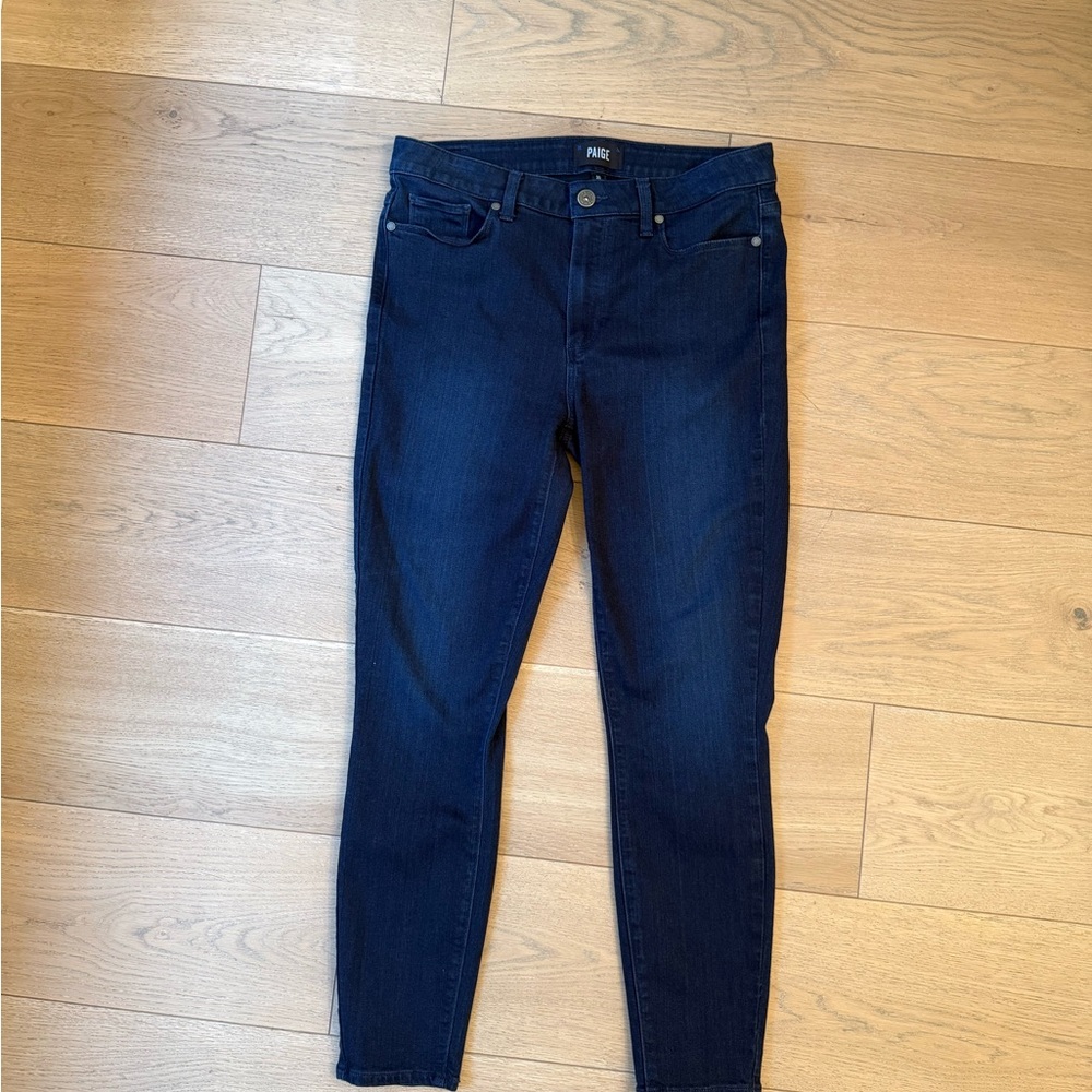 PAIGE Women's Dark Blue Skinny Jeans